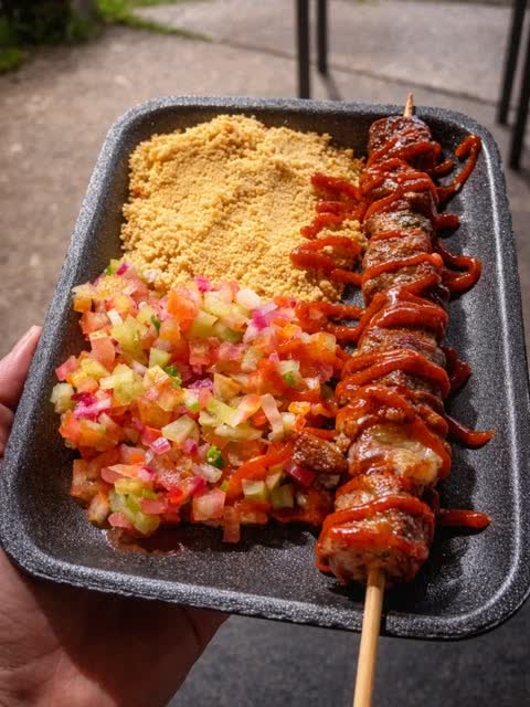 Bandeja com molho da casa